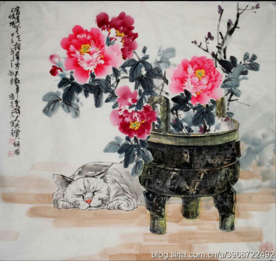 中国著名画家冯景元先生写意画欣赏